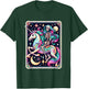Skeleton Riding Unicorn Tarot Card Celestial Fantasy Art T-Shirt - T-Shirt | Forest
