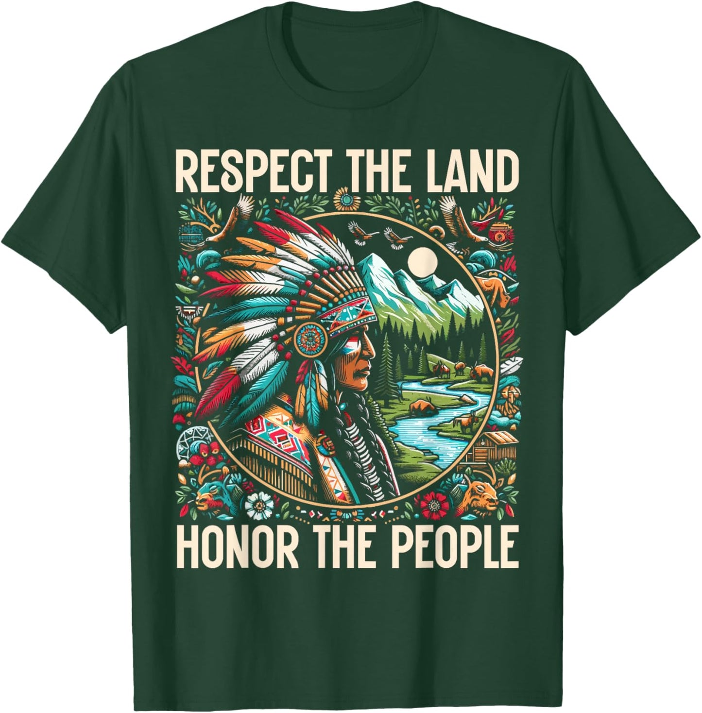 Native American Indian Cherokee Apache Tribe Indigenous T-Shirt - T-Shirt | Forest
