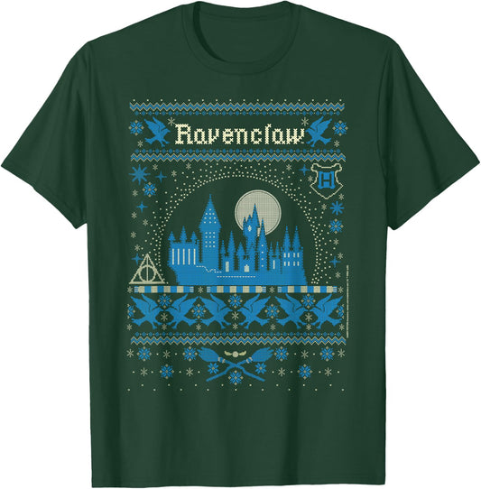 Harry Potter Christmas Ravenclaw Ugly Sweater T-Shirt - T-Shirt | Forest
