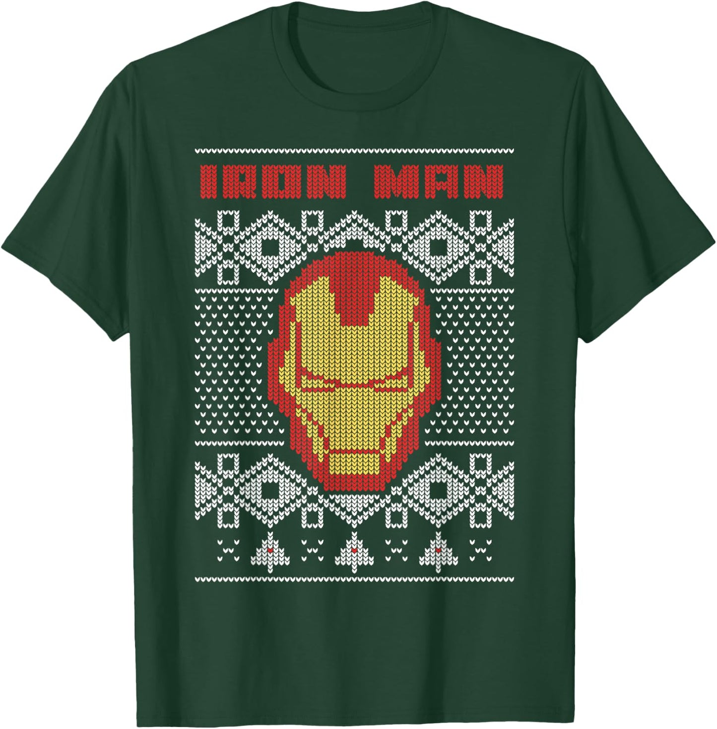 Marvel Christmas Iron Man Ugly Sweater T-Shirt - T-Shirt | Forest