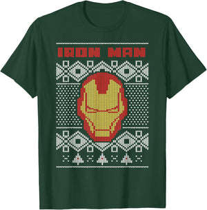Marvel Christmas Iron Man Ugly Sweater T-Shirt - T-Shirt | Forest
