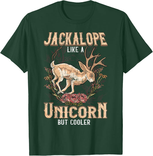 Cryptozoology Vintage Retro Spirit Jackalope Xmas Gift T-Shirt - T-Shirt | Forest