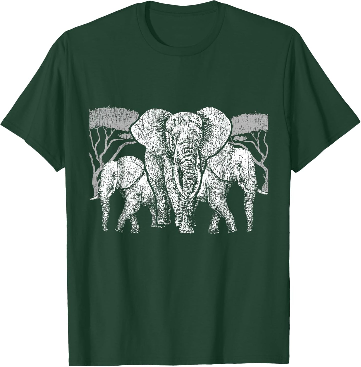 Elephant Family Africa Safari Animal Keeper Gift Elephant T-Shirt - T-Shirt | Forest