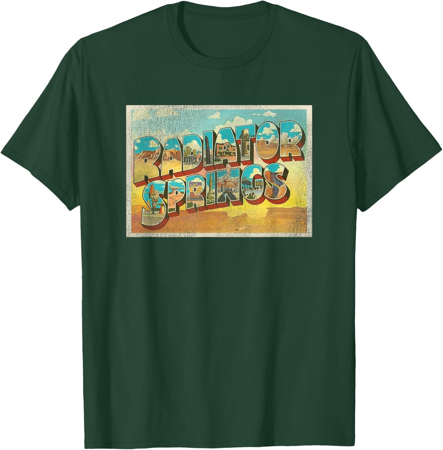 Disney Pixar Cars Radiator Springs Postcard T-Shirt - T-Shirt | Forest