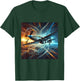 WWII Warbirds | P-51 Mustang in Dynamic Flight in the Sky T-Shirt - T-Shirt | Forest