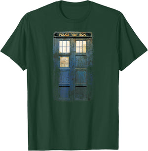 Cosplay Tardis Distressed Time-Traveller Sci-Fan T-Shirt - T-Shirt | Forest