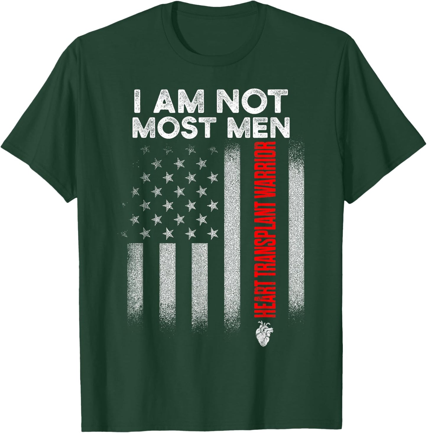 Heart Transplant Recipient America Surgery Survivor T-Shirt - T-Shirt | Forest