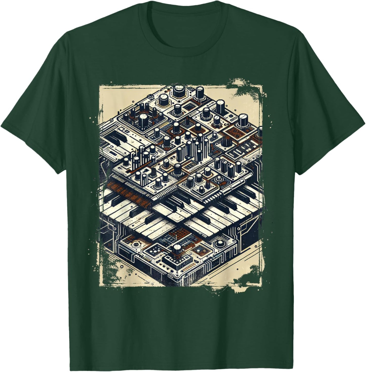 Cool Synthesizer 80s Vintage T-Shirt - T-Shirt | Forest