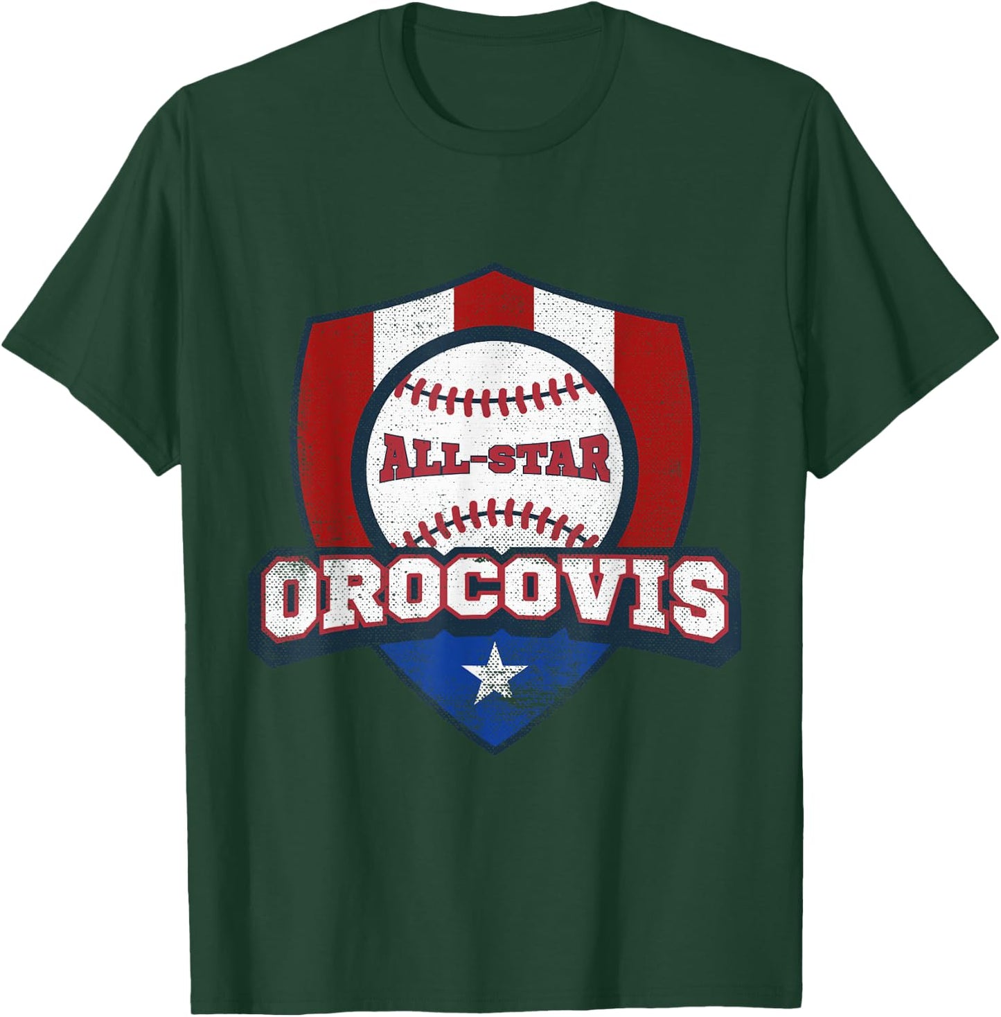 Orocovis Puerto Rico Camisa Puerto Rican World PR Baseball T-Shirt - T-Shirt | Forest