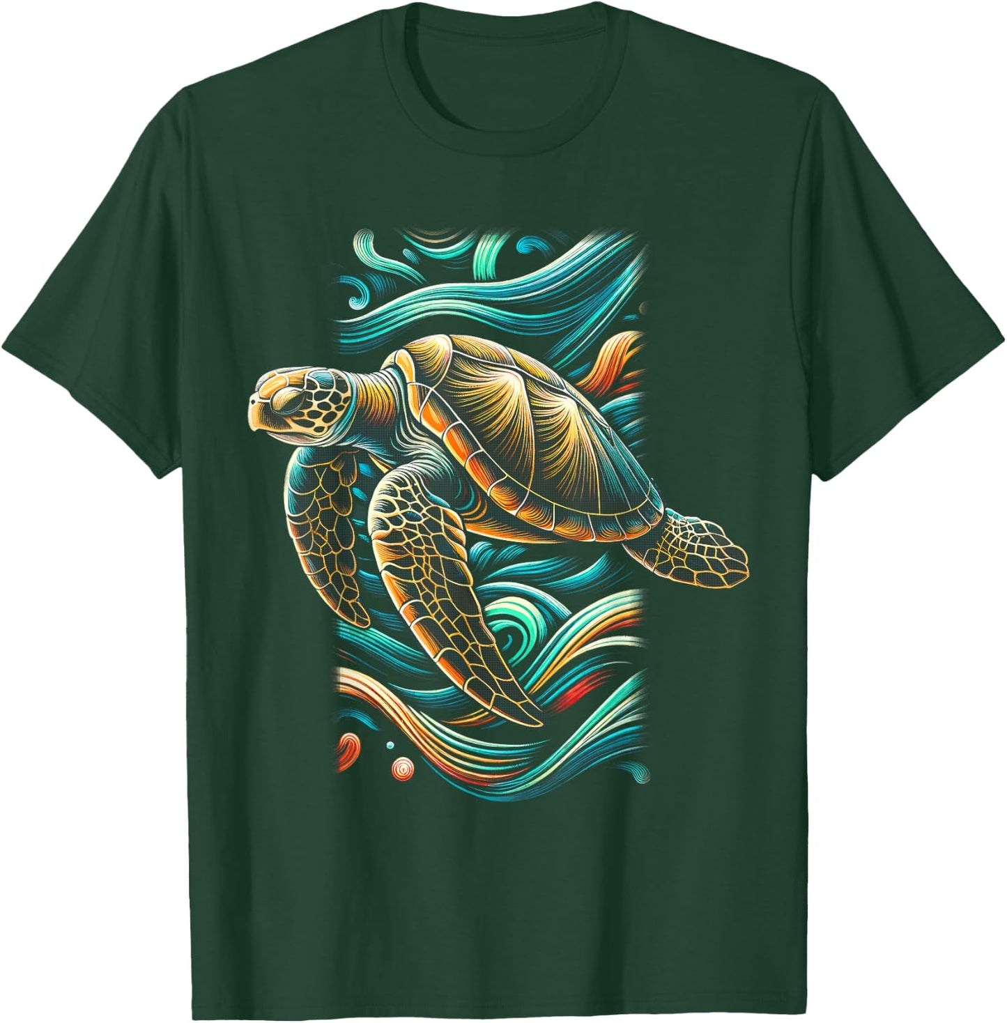 Sea Turtle Beach Lover Ocean Animal Graphic Novelty T-Shirt - T-Shirt | Forest