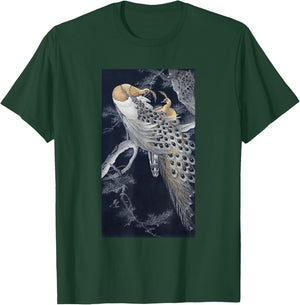 Vintage Japanese Art Two Peacocks in a Tree by Ohara Koson T-Shirt - T-Shirt | Forest