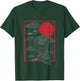 Japanese Red Moon Raven Gothic Style Black Crow Graphic T-Shirt - T-Shirt | Forest