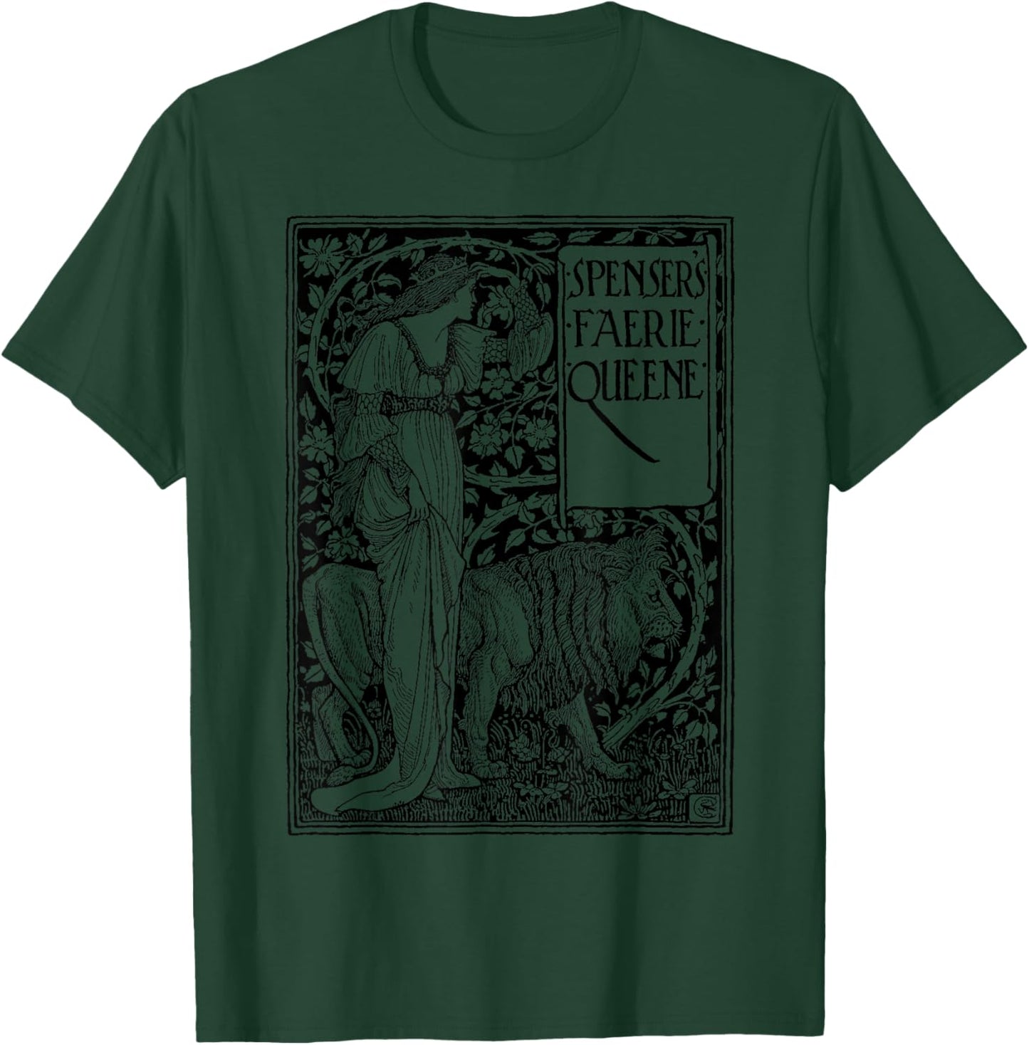 The Faerie Queene, Design by Walter Crane, 1915, Art Nouveau T-Shirt - T-Shirt | Forest