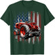 Patriotic Tractor American Flag Tractor Farmer Farm Gift Men Small T-Shirt - T-Shirt | Forest