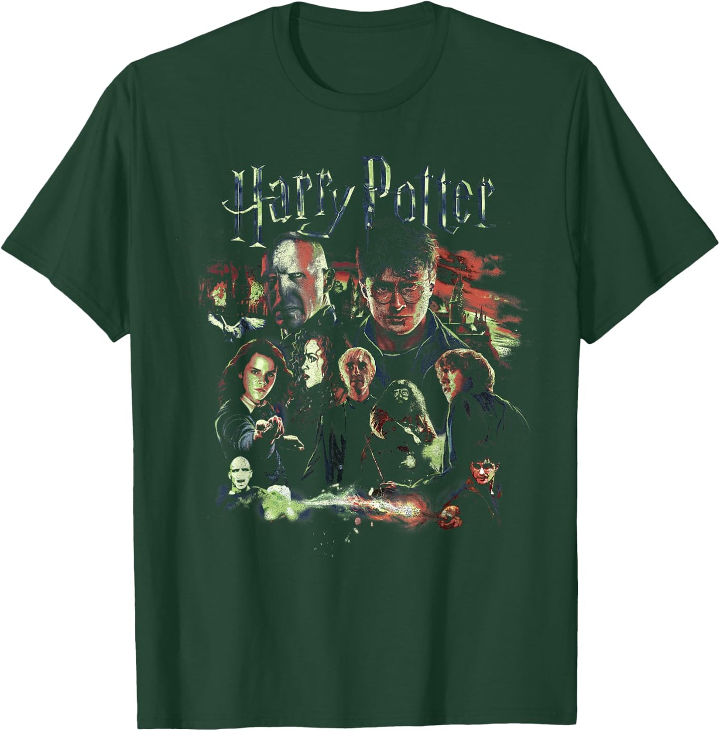 Harry Potter Deathly Hallows Group Shot Portrait T-Shirt - T-Shirt | Forest