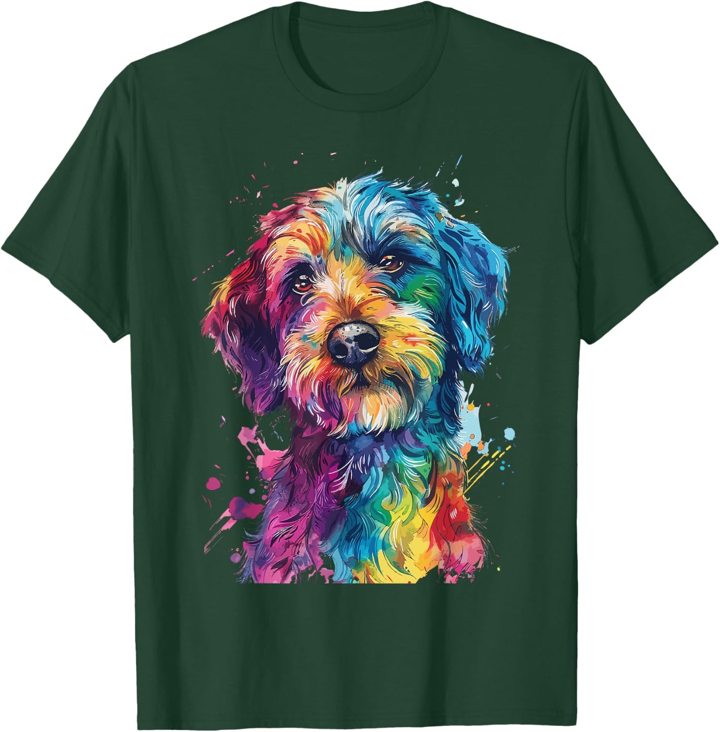 Labradoodle Lovers Pop Art Colorful Labradoodle Dog T-Shirt - T-Shirt | Forest