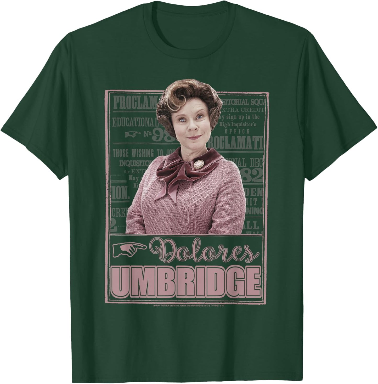 Harry Potter Dolores Umbridge Proclamation Portrait T-Shirt - T-Shirt | Forest