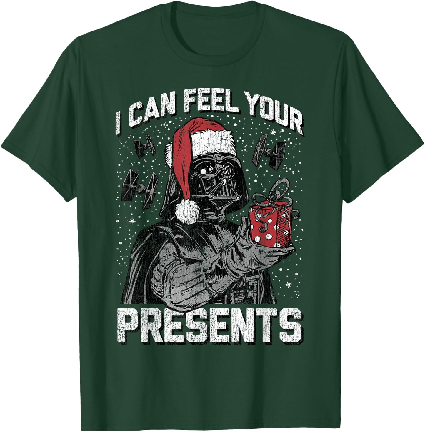 Star Wars Christmas Darth Vader I Can Feel Your Presents T-Shirt - T-Shirt | Forest