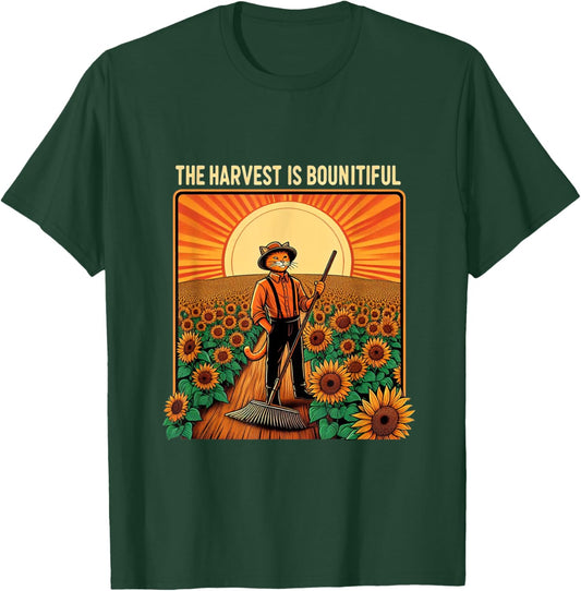 The harvest is bountiful funny farmer cat Women T-Shirt - T-Shirt | Forest