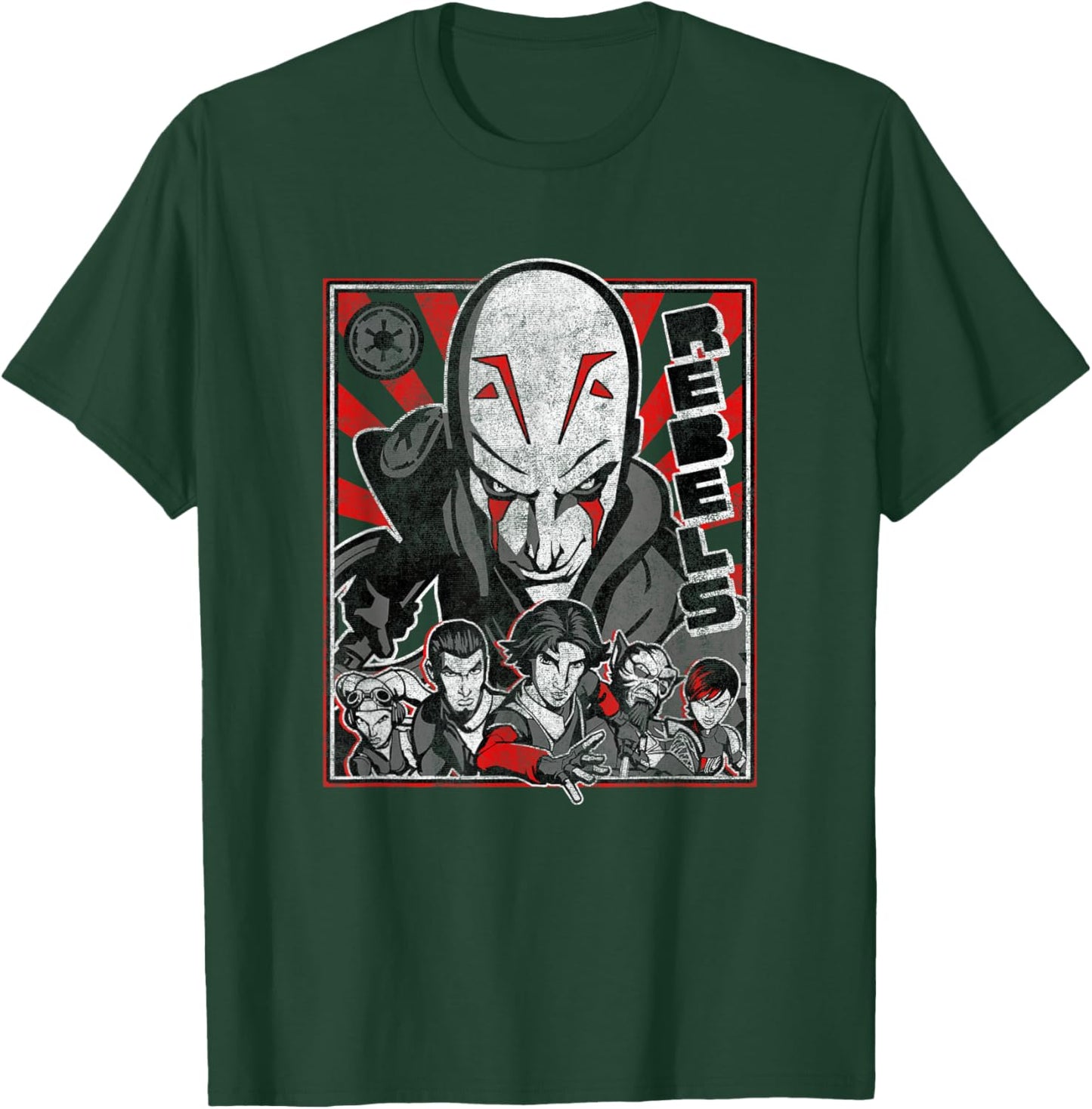 Star Wars Rebels Grand Inquisitor Over Rebels Team Poster T-Shirt - T-Shirt | Forest