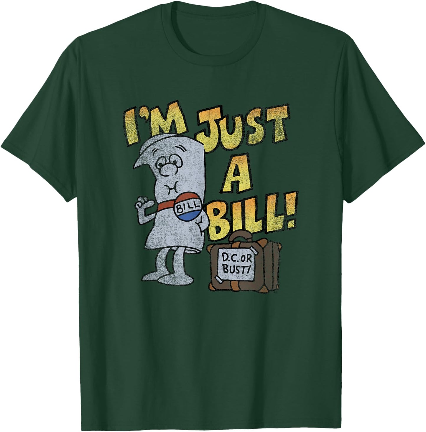 Schoolhouse Rock I’m Just a Bill DC or Bust Retro TV Show T-Shirt - T-Shirt | Forest