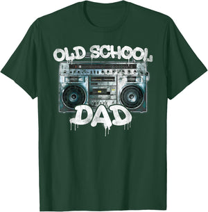 Old School Dad, Throwback 80s 90s Boombox Graffiti T-Shirt - T-Shirt | Forest