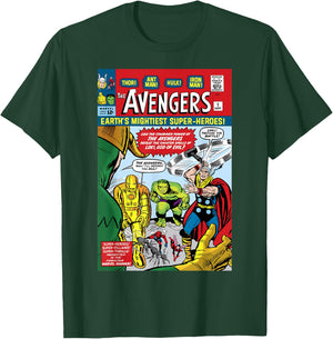 Marvel Avengers First Issue Comic Cover Small T-Shirt - T-Shirt | Forest