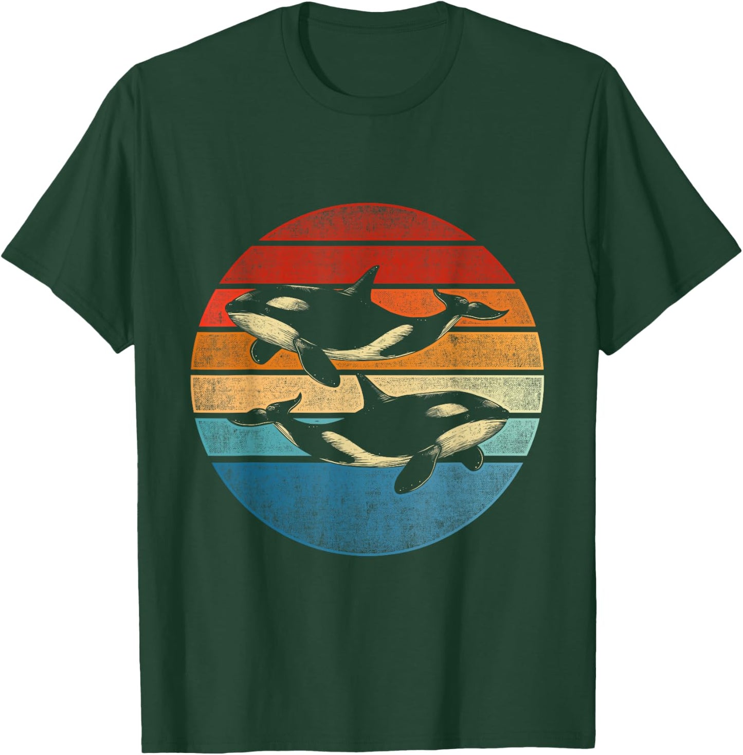 Retro Killer Whale T-Shirt - T-Shirt | Forest
