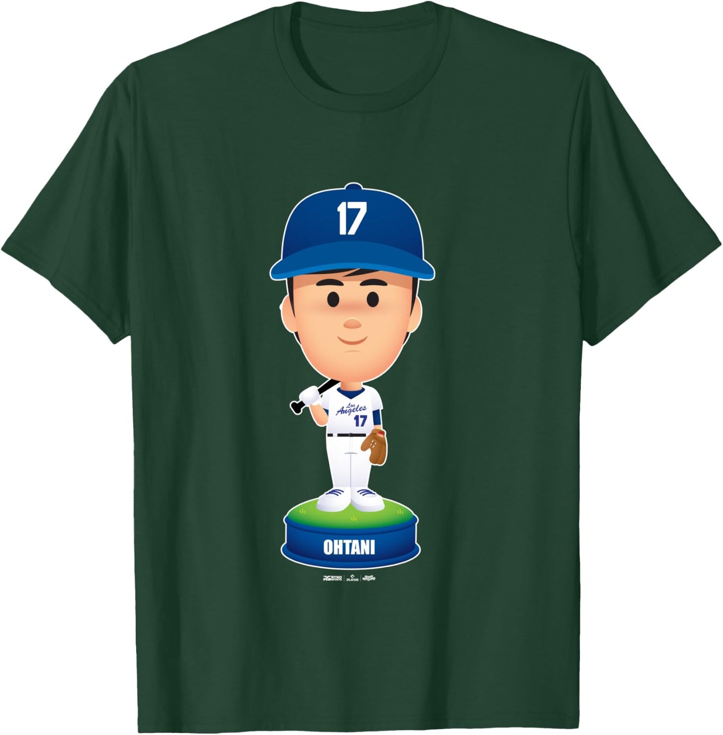 Shohei Ohtani Los Angeles Baseball Bobblehead MLBPA T-Shirt - T-Shirt | Forest