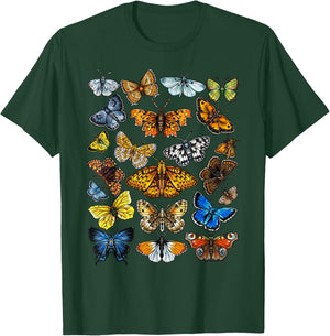 Butterfly Gift Women Kids Butterfly Lover Collection T-Shirt - T-Shirt | Forest