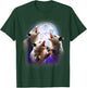 3 Opossum Howling At The Moon Funny Possum Animal Lover Kids T-Shirt - T-Shirt | Forest