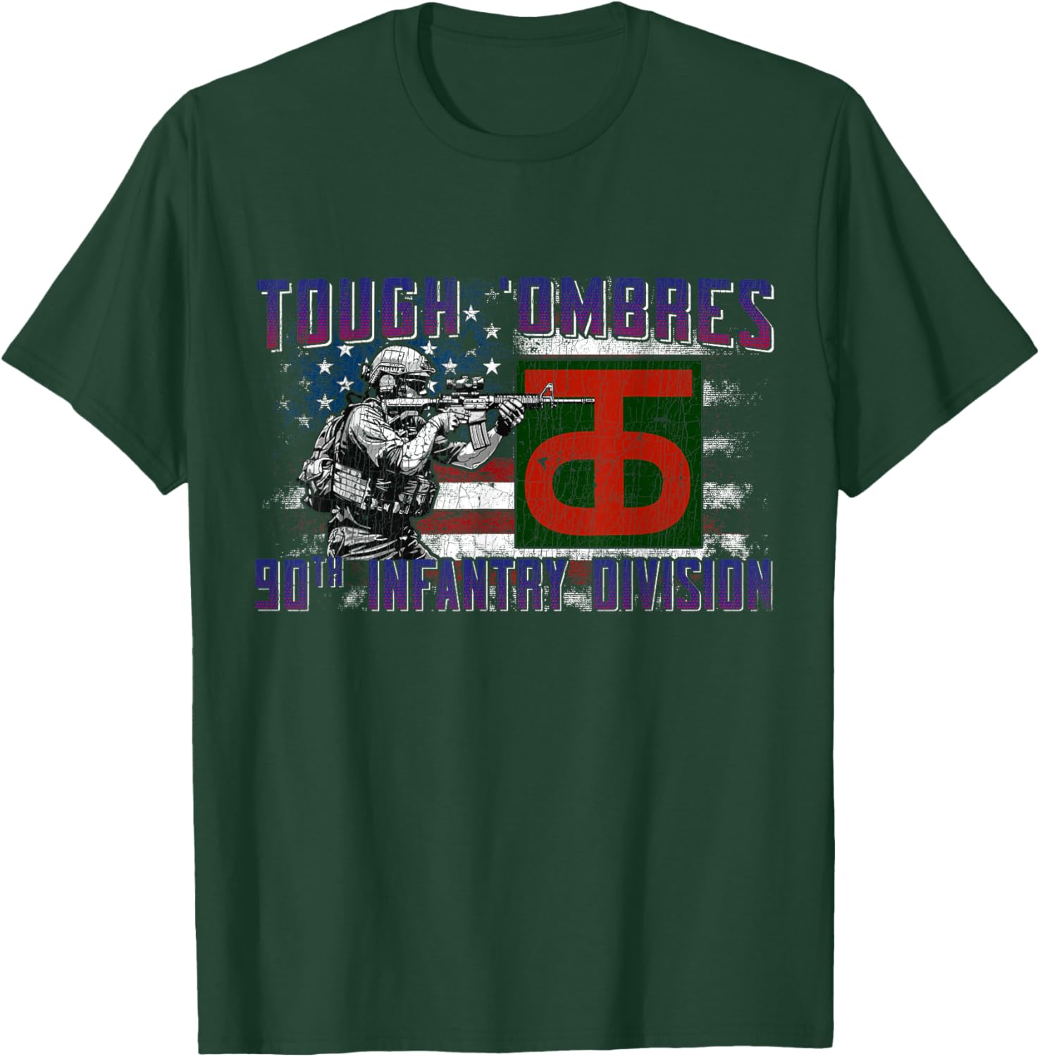 90th Infantry Division 90th ID Tough 'Ombres Division Gifts T-Shirt - T-Shirt | Forest