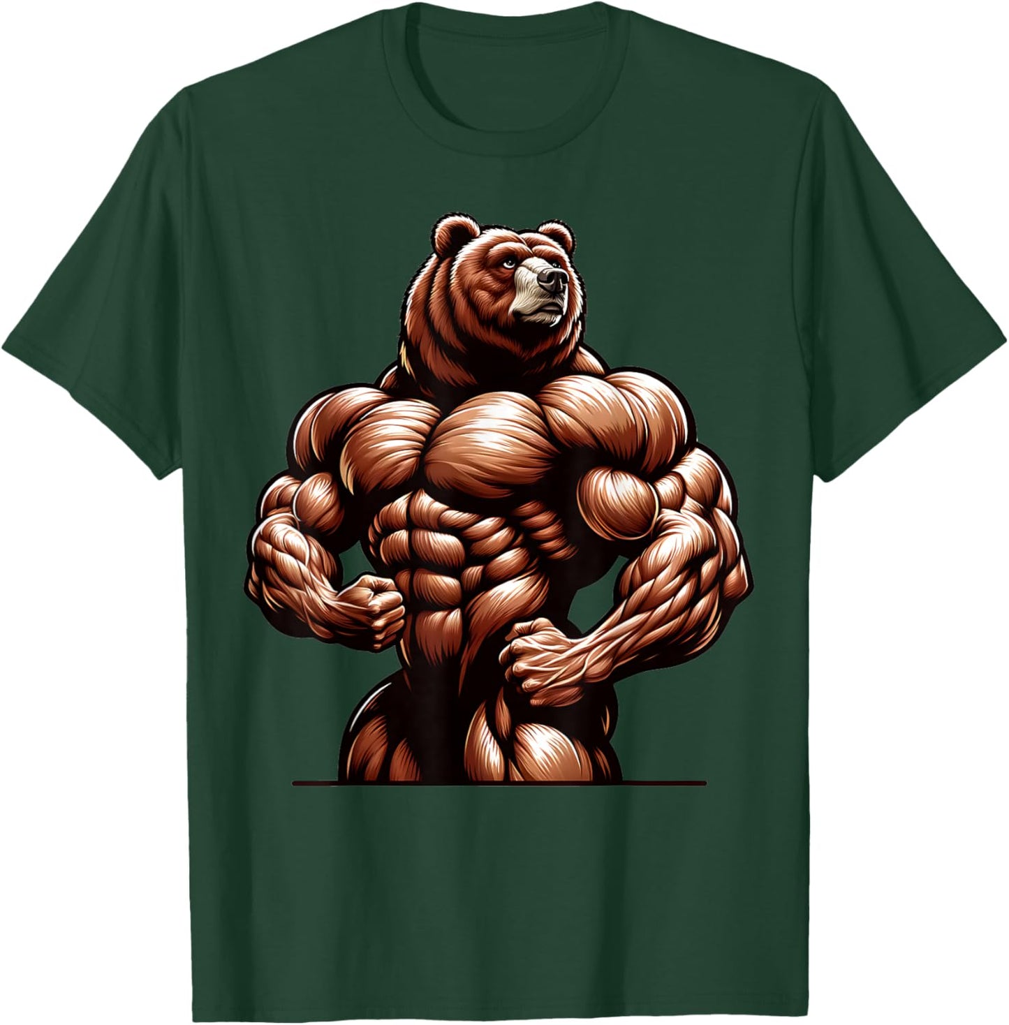 Bears Strength Dumbbell Bodybuilder Training Bodybuilding T-Shirt - T-Shirt | Forest