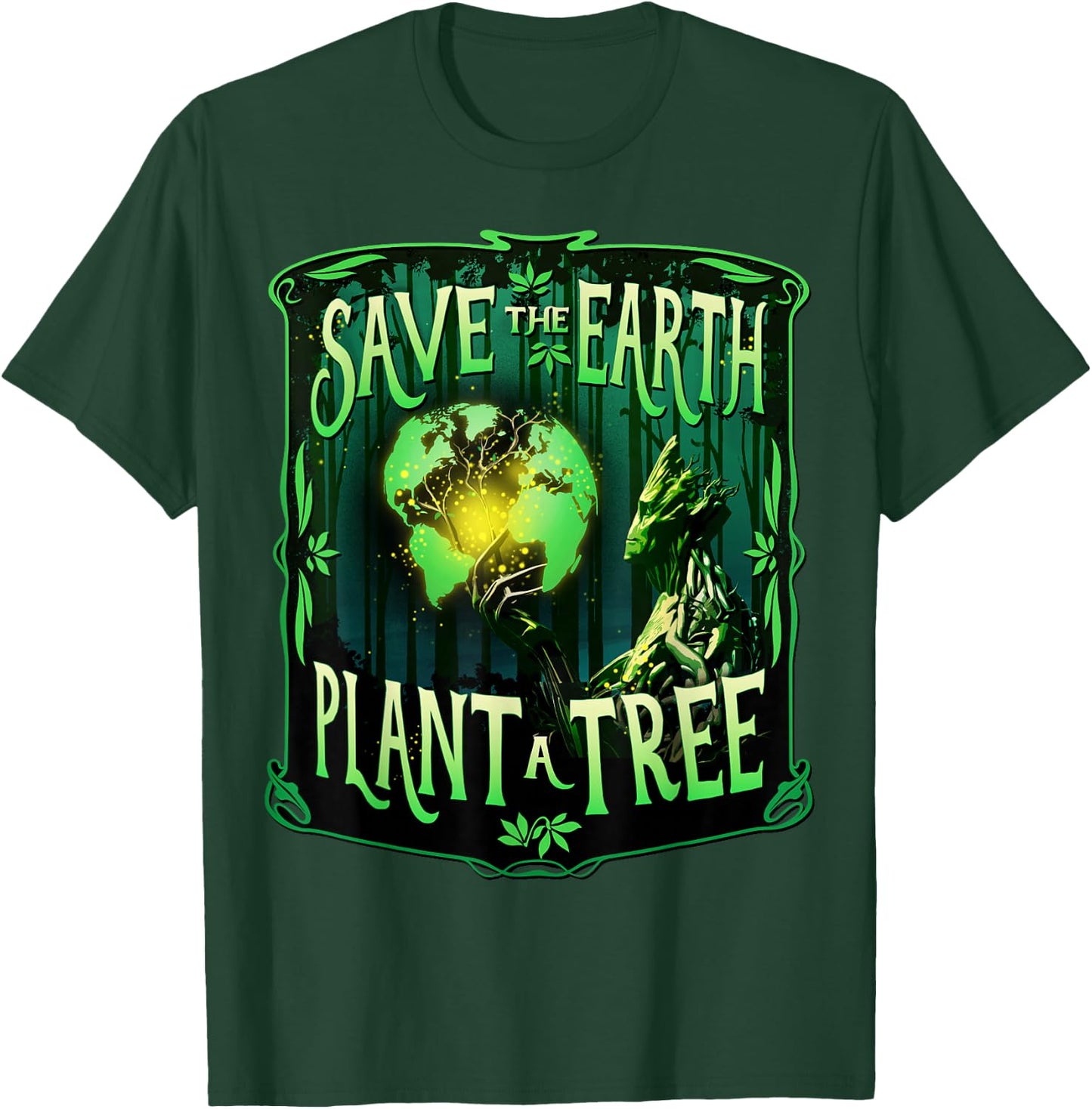 Marvel Earth Day Groot Save The Earth Plant A Tree T-Shirt - T-Shirt | Forest