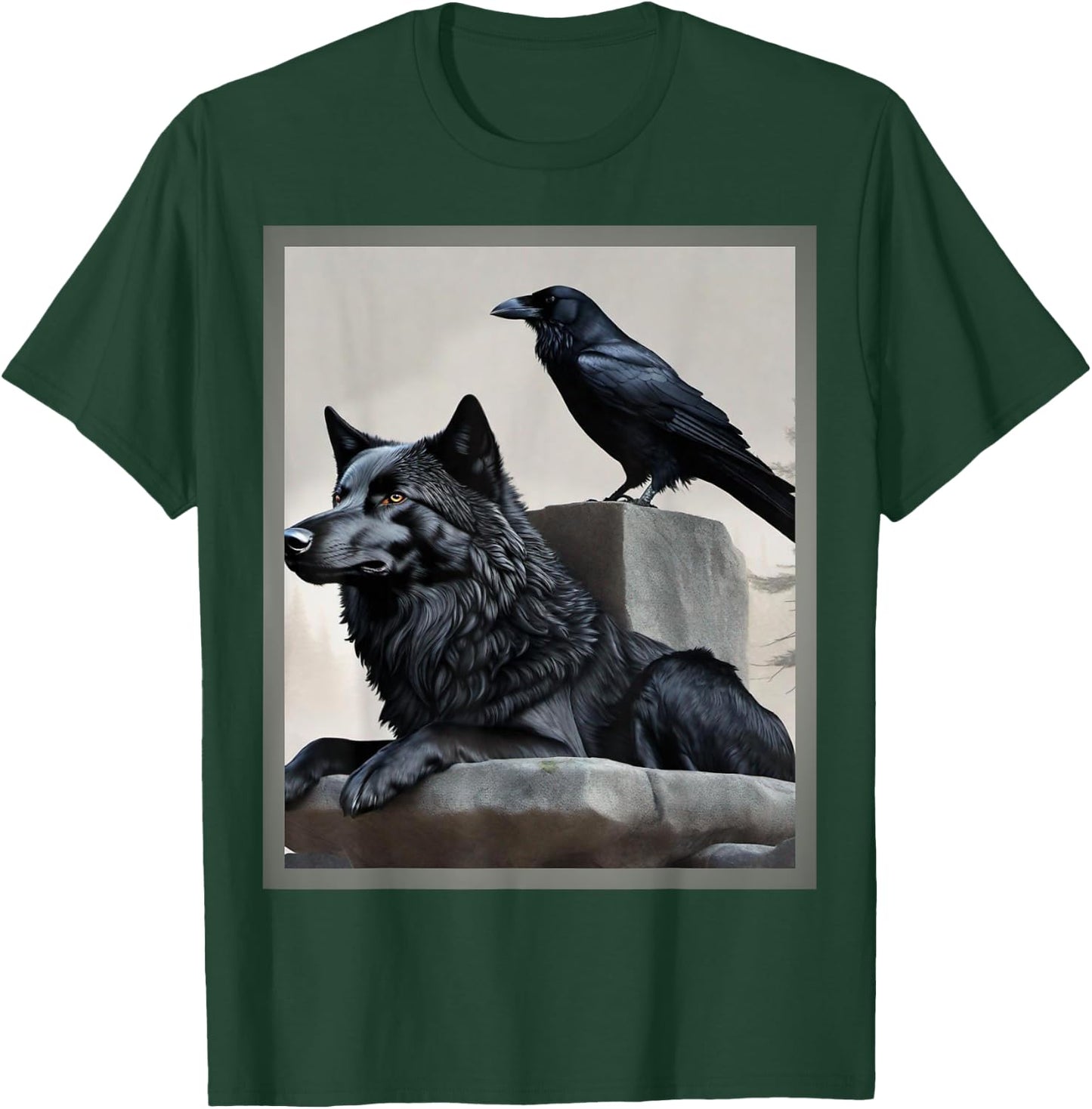 Stoic, wolf and crow T-Shirt - T-Shirt | Forest