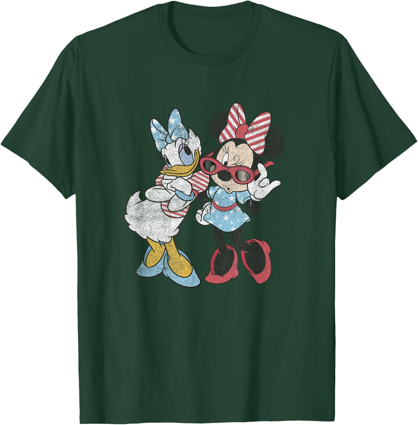 Disney Mickey & Friends Vintage 4th of July Minnie & Daisy T-Shirt - T-Shirt | Forest