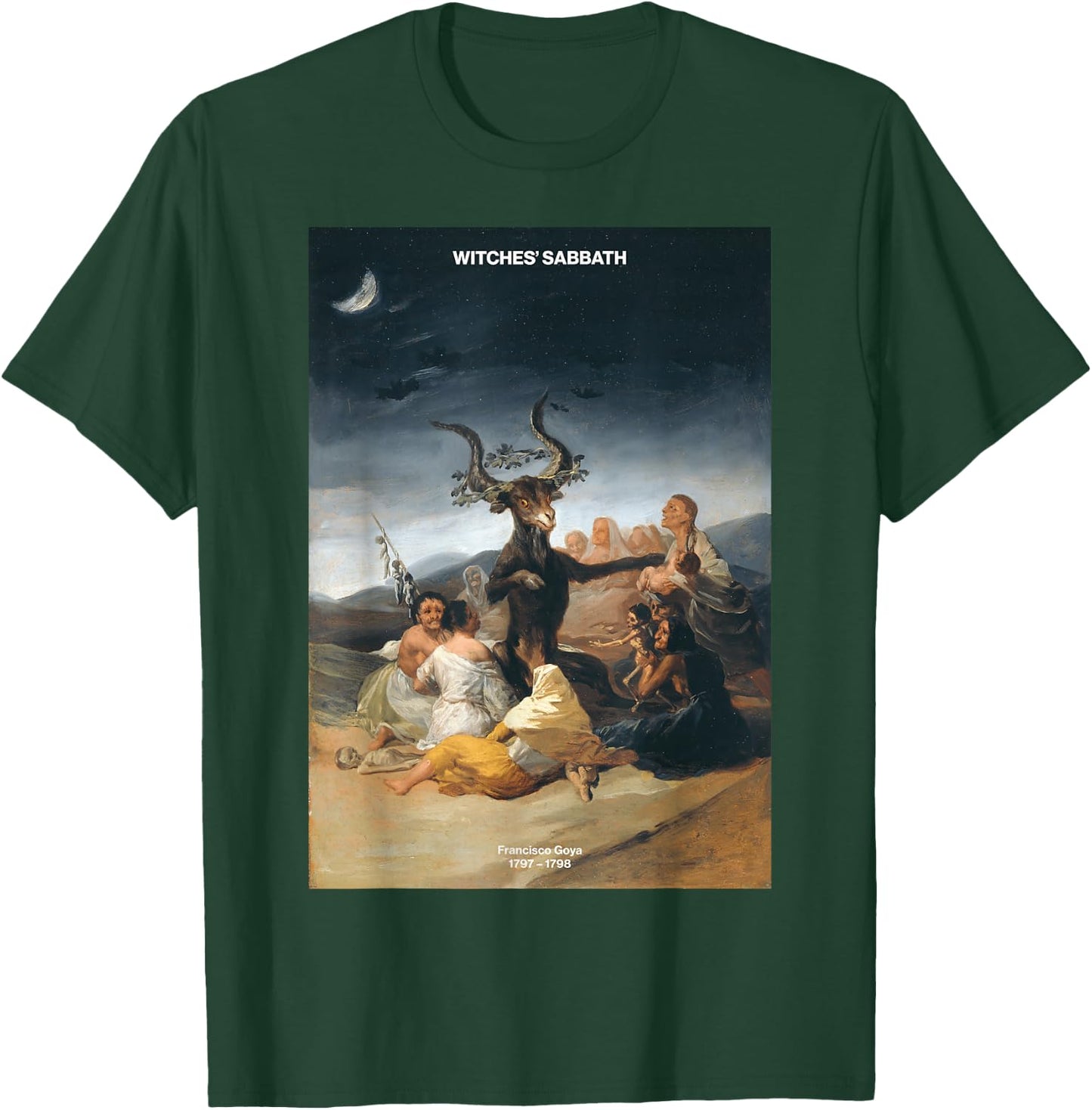 Fine Arts Bottega Witches h Sabbath – Francisco Goya Black Small T-Shirt - T-Shirt | Forest