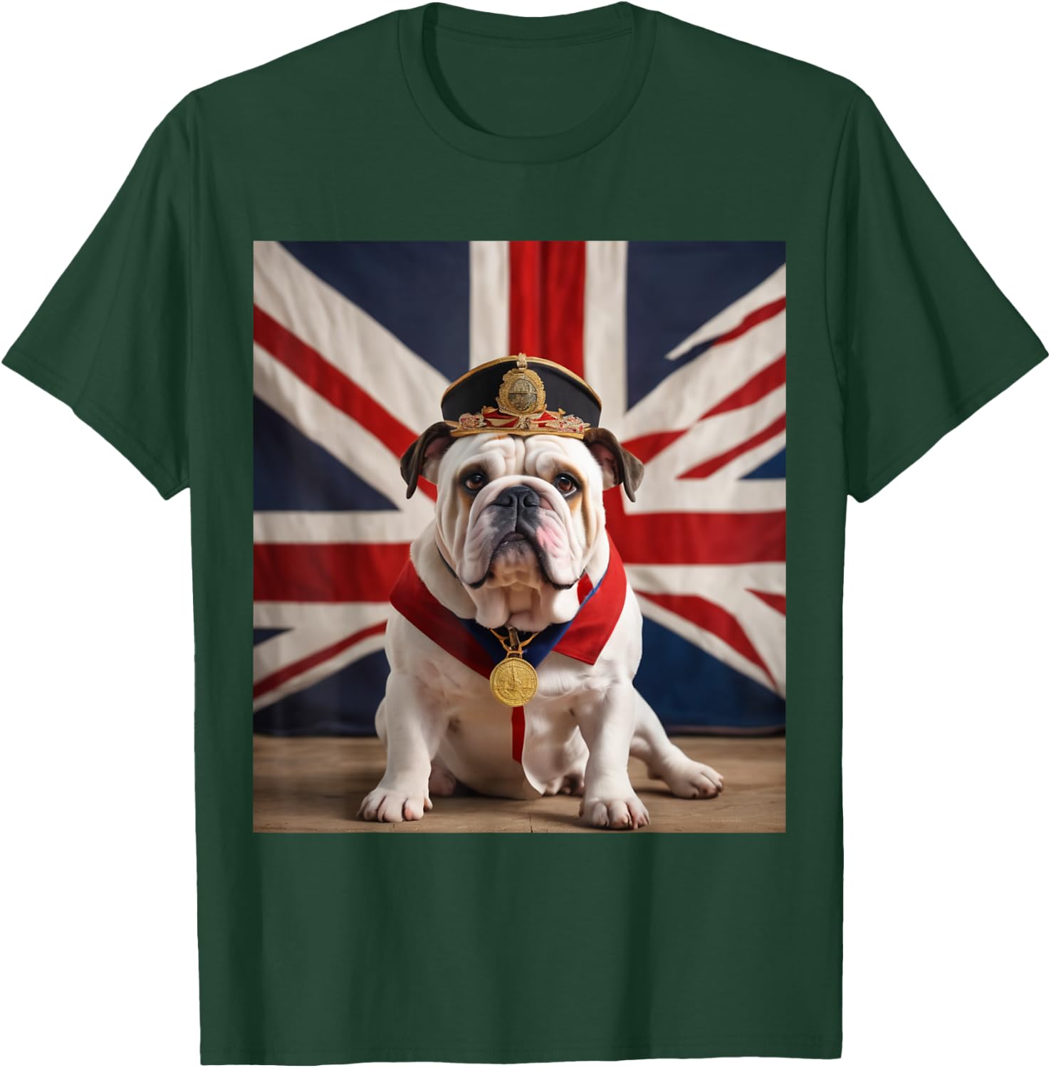 British Bulldog Patriotic Union Jack Men T-Shirt - T-Shirt | Forest