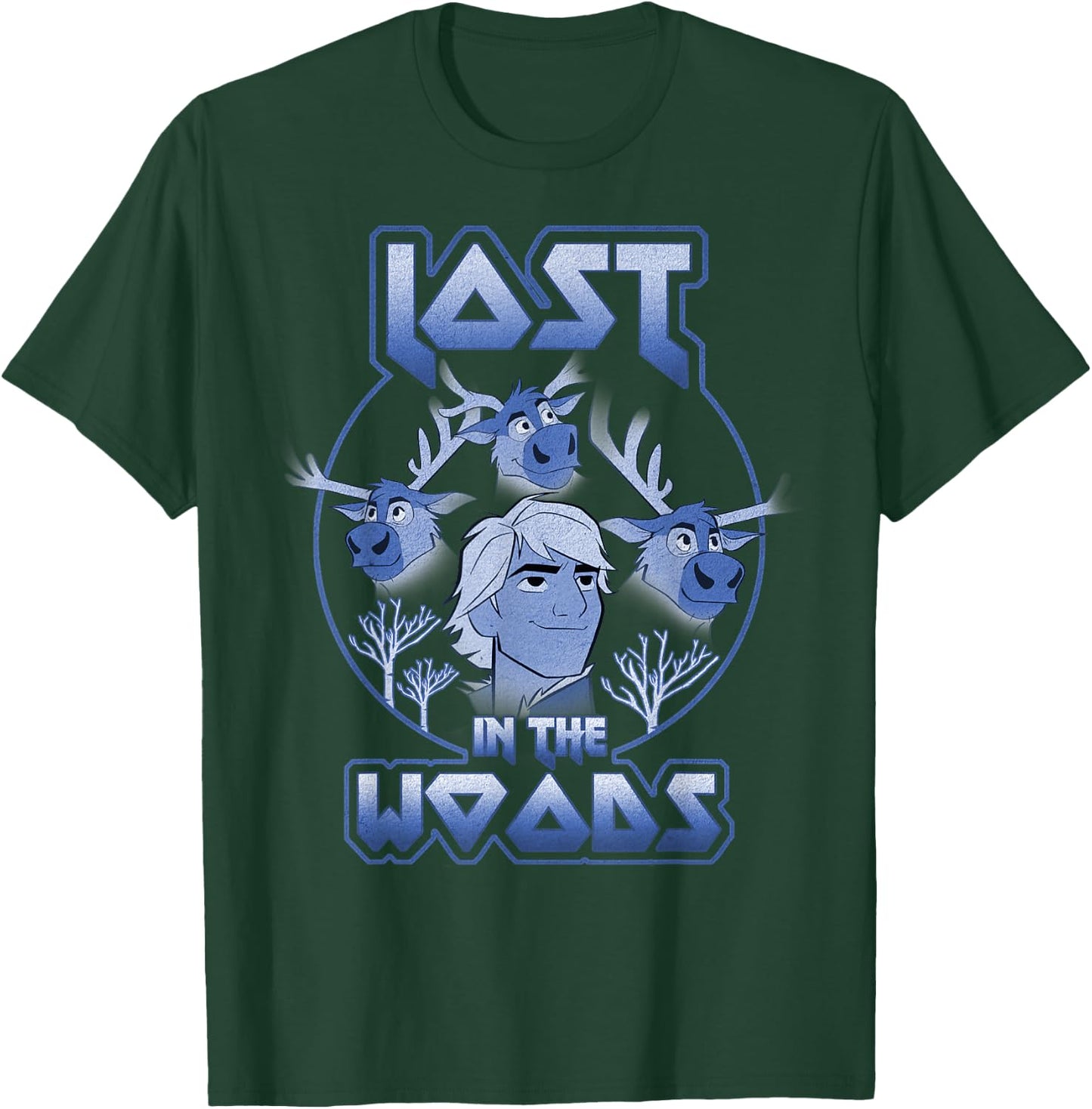 Disney Frozen 2 Kristoff & Sven Lost in The Woods T-Shirt - T-Shirt | Forest