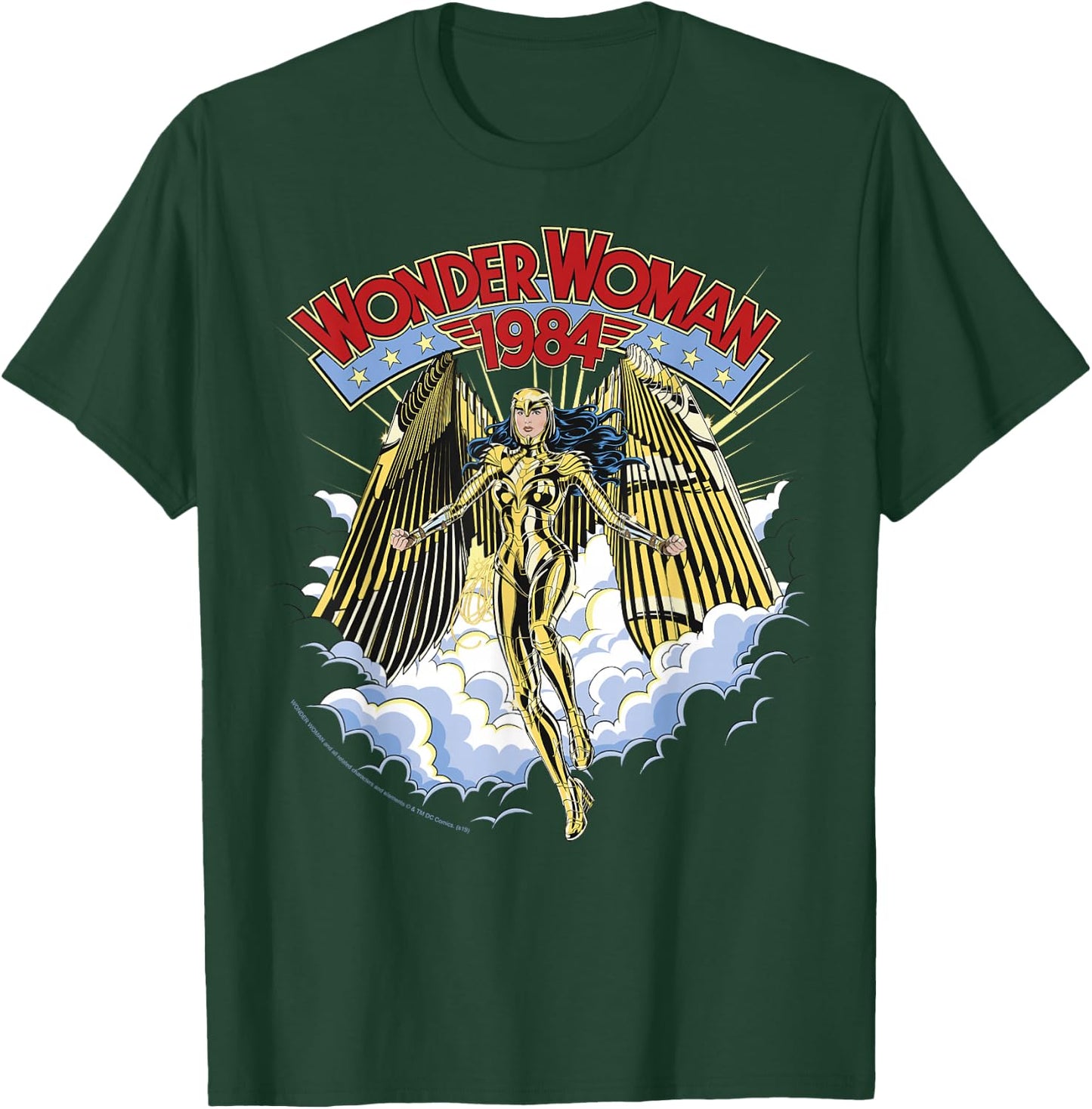 DC Comics Wonder Woman 1984 Gold Suit Clouds Portrait T-Shirt - T-Shirt | Forest