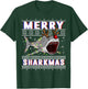Funny Sharkmas Shark Ugly Christmas Sweaters T-Shirt - T-Shirt | Forest