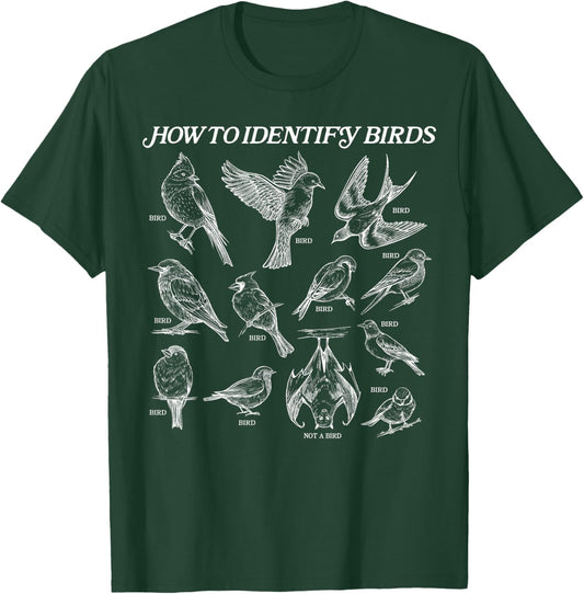 How To Identify Birds T-Shirt - T-Shirt | Forest