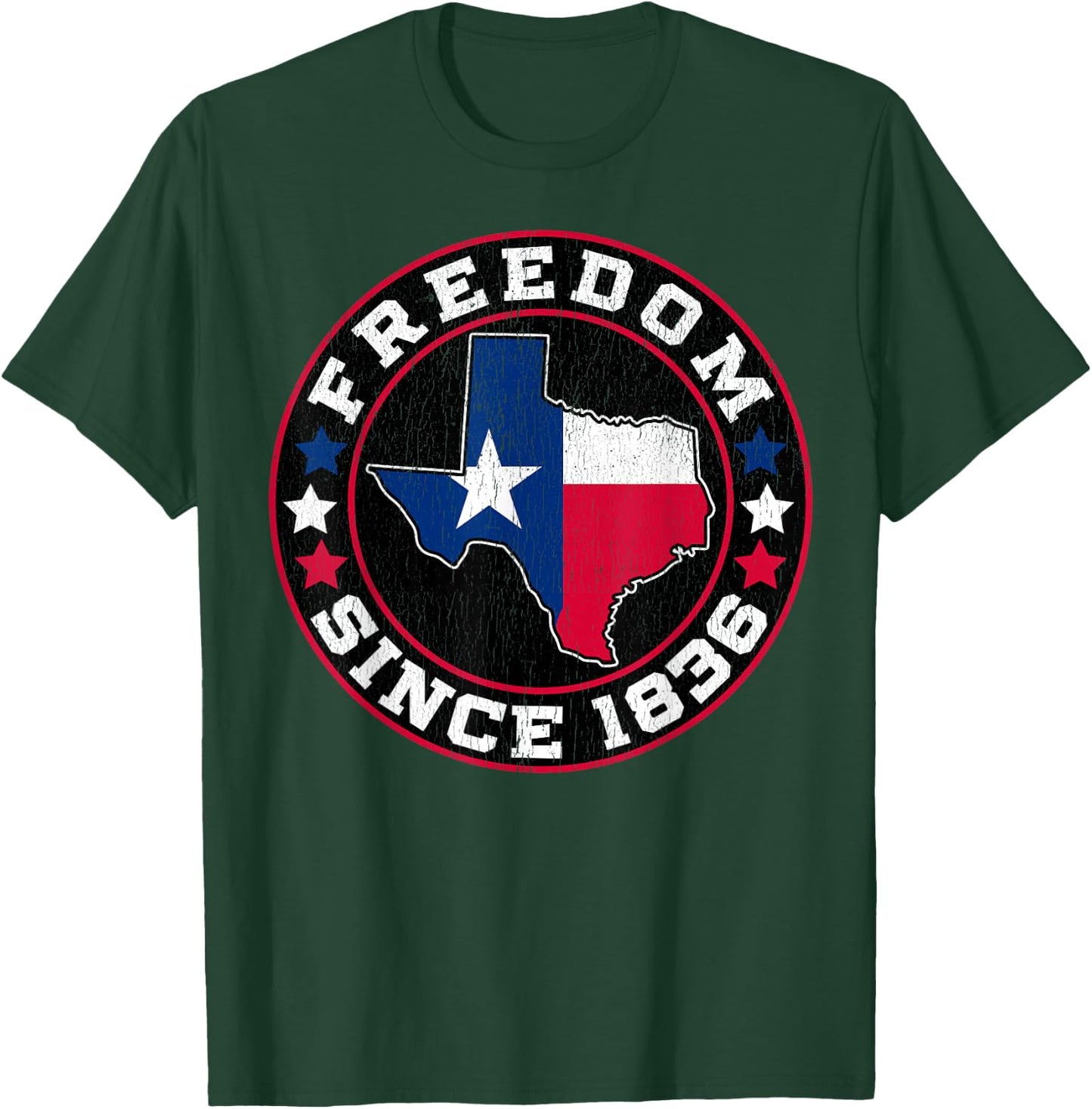 Freedom Since 1836 Texas Independence Day T-Shirt - T-Shirt | Forest