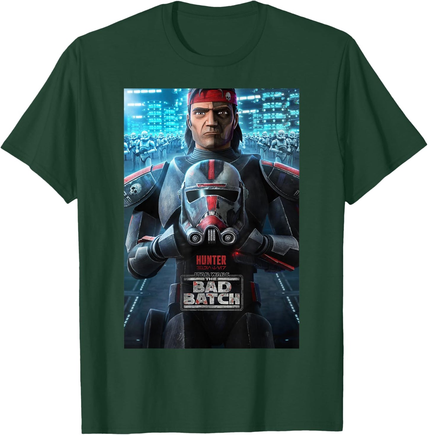 Star Wars: The Bad Batch Hunter Poster T-Shirt - T-Shirt | Forest