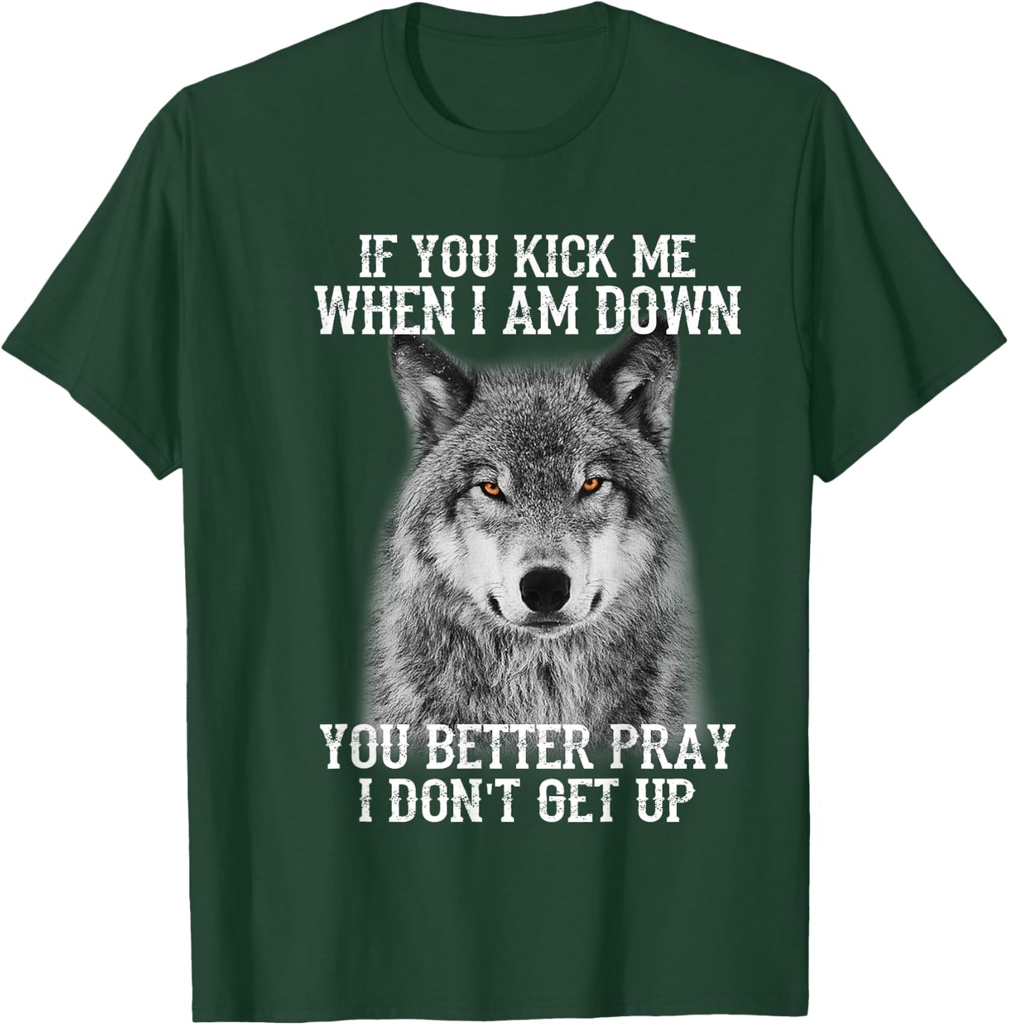 If you kick me when Iam Down you better pray I don't get up T-Shirt - T-Shirt | Forest