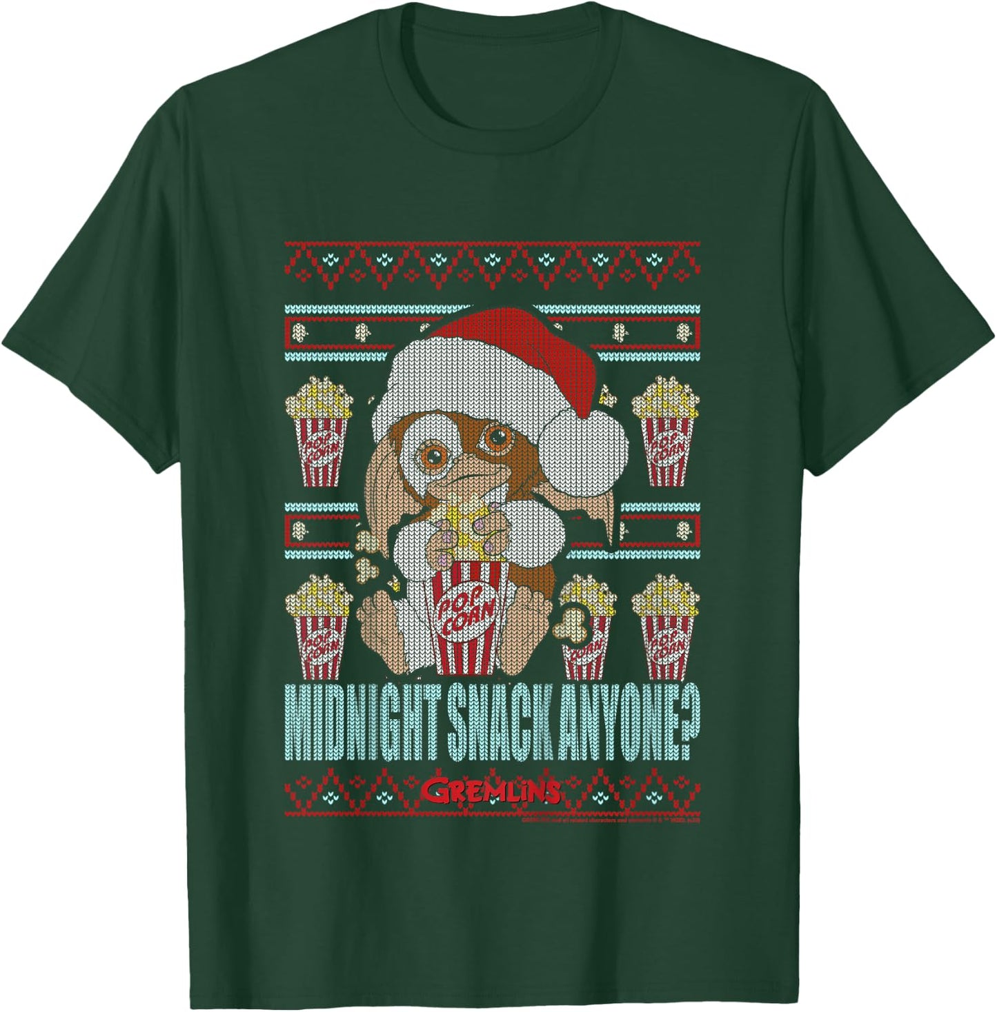 Kids Gremlins Christmas Midnight Snack Anyone Ugly Sweater T-Shirt - T-Shirt | Forest