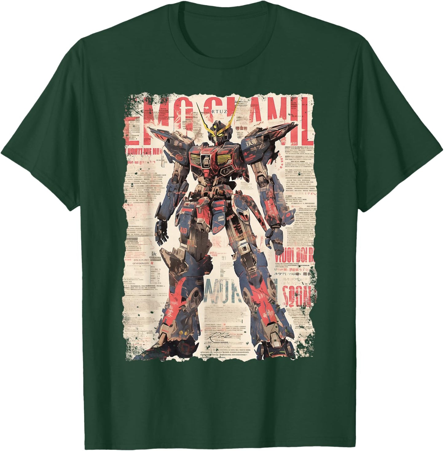 Hip Hop Y2K Vintage Hipster Edgy Urban Streetwear Robot T-Shirt - T-Shirt | Forest