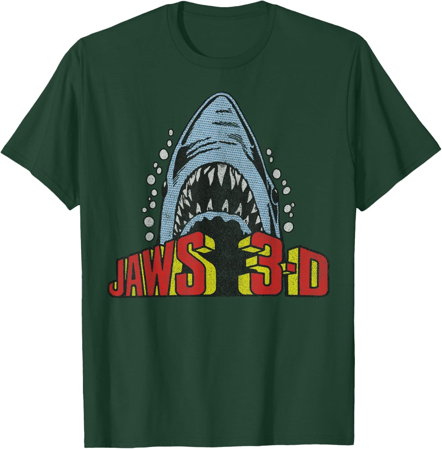 Jaws Retro 3D Poster T-Shirt - T-Shirt | Forest