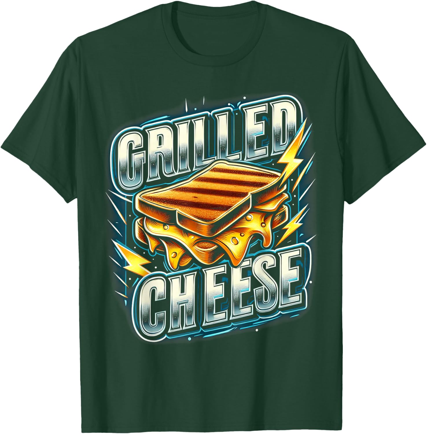 Barbecue Cheese Tea with Lightning and Flashes Funny Gourmet T-Shirt - T-Shirt | Forest