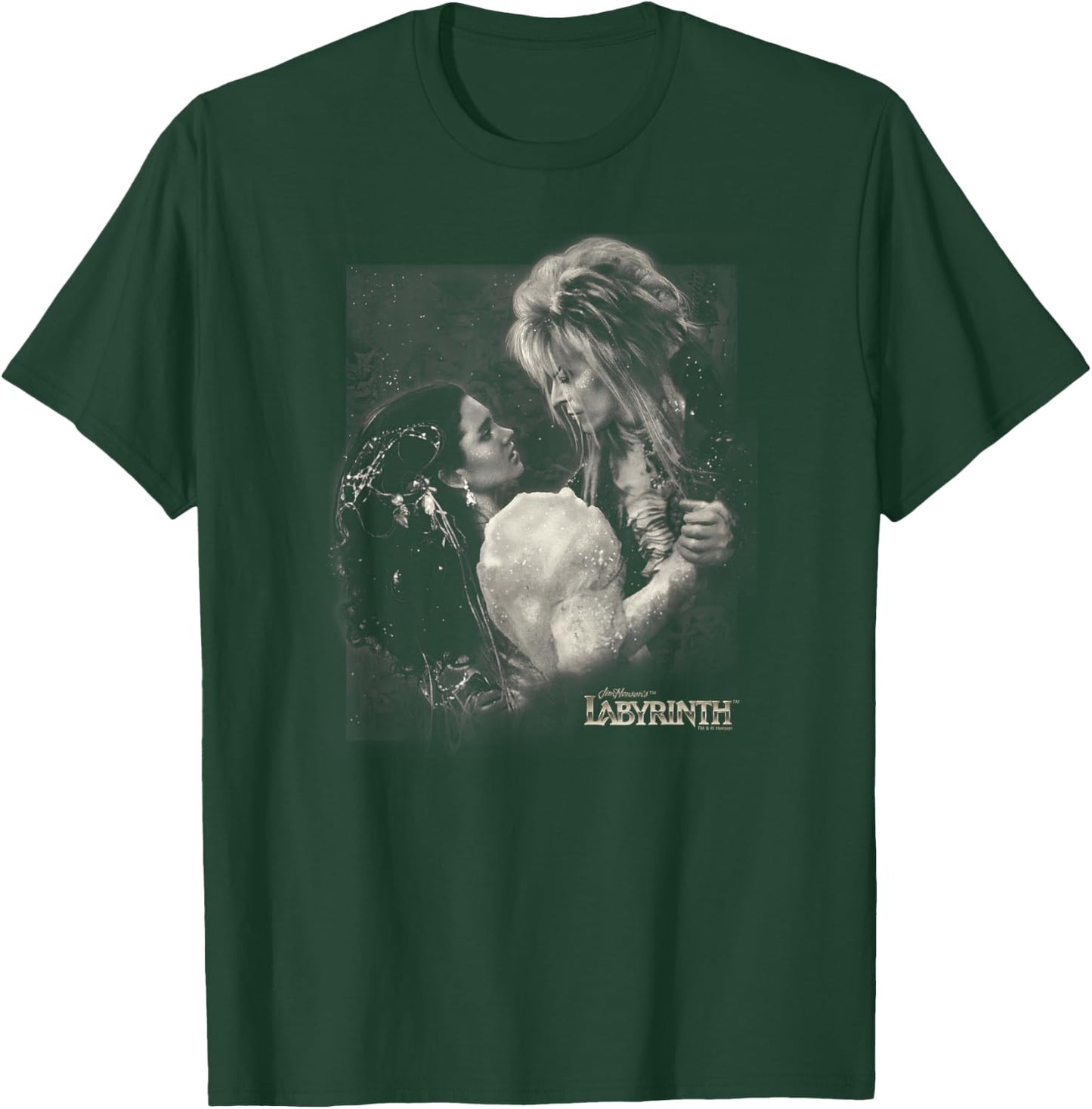 Labyrinth Official Licensed - Adult, -Adults, -Kids, Female - Black - Short Sleeve - - Slim Fit - Modern - Dance - Fantasy - Small T-Shirt - T-Shirt | Forest